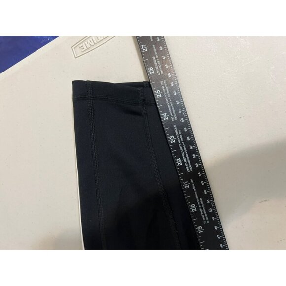 Adidas Women Legging Sz Large Black White Stripe Ankle Aeroready - Picture 8 of 8